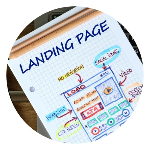 Uma Landing Page profissional e personalizada para suas campanhas de marketing. Aumente suas conversões e gere mais leads para o seu negócio.